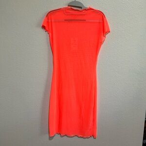 TiniBikini Neon Orange Pink Mesh Dress NWT